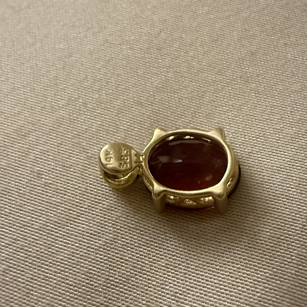 14K Gold Rhodolite Garnet & Diamond Pendant – 2.58 Carats - Picture 13 of 17